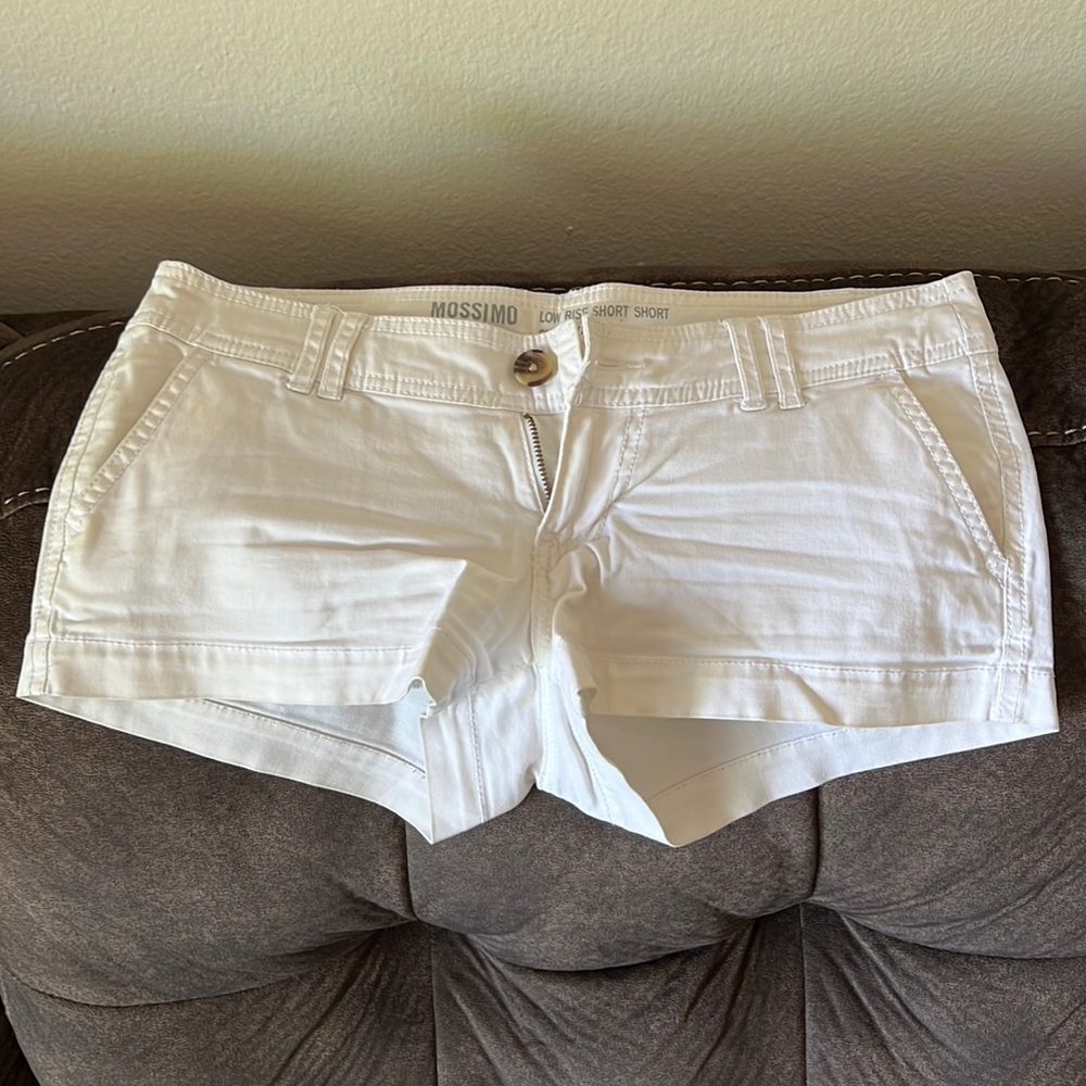 Used white low rise shorts.